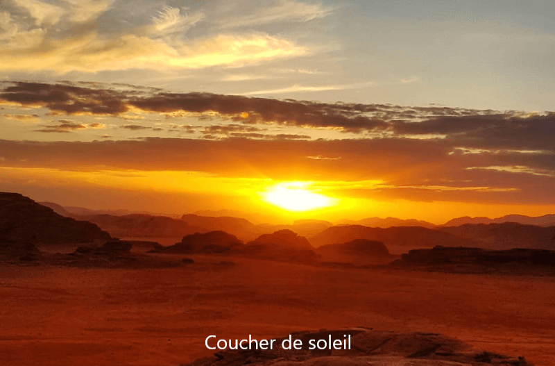 Coucher de soleil Wadi Rum Jordanie